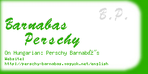 barnabas perschy business card